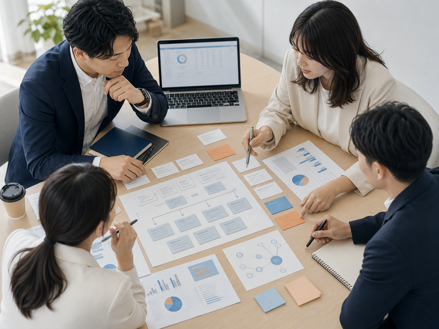 採用課題を整理し改善ロードマップをつくるプランニングのイメージ